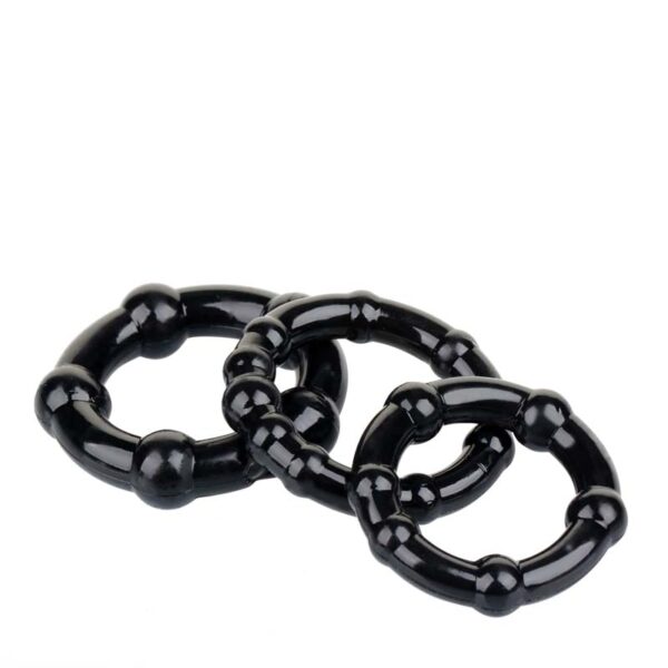 KIT COM 3 ANÉIS PENIANOS EM BORRACHA - IMPORTAÇÃO CK058