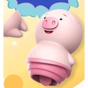 ESTIMULADOR CLITORIANO EM FORMATO DE PORQUINHO COM CERDAS DE MOVIMENTO VAI E VEM - ES013