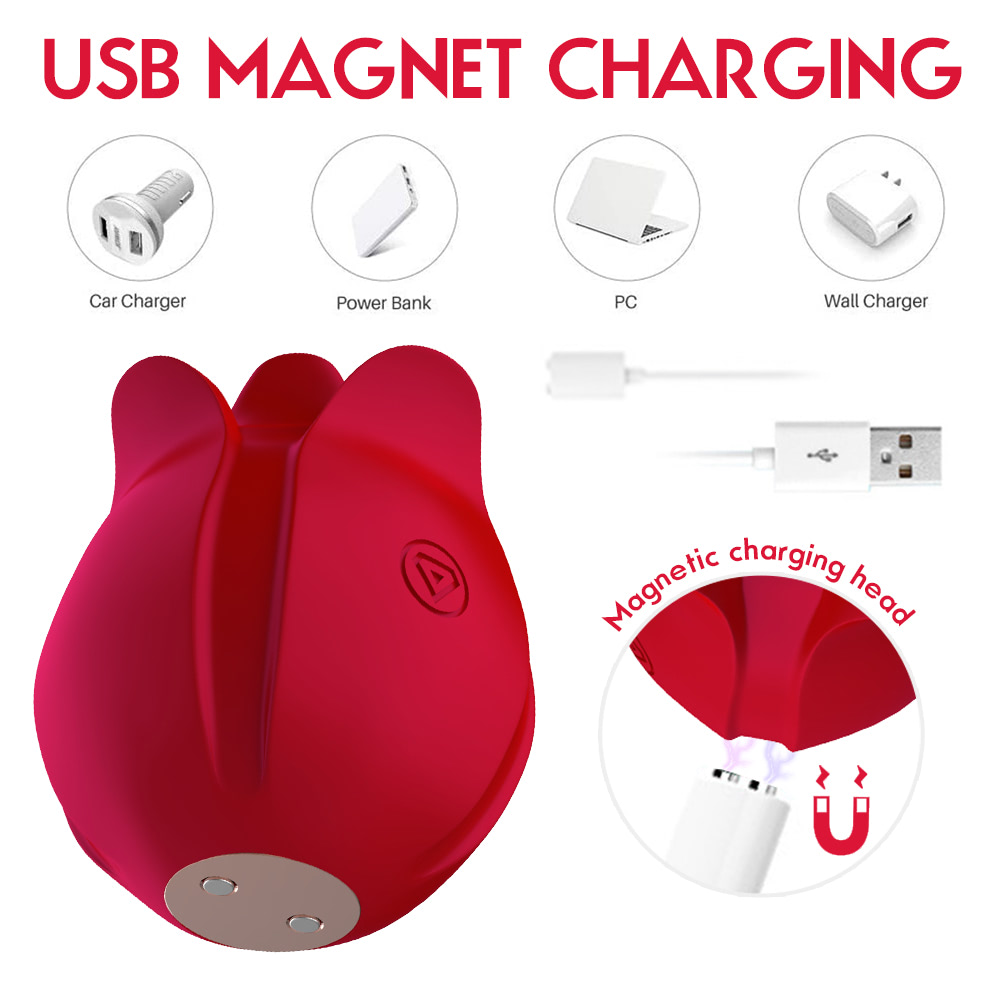 ESTIMULADOR DE CLITÓRES EM FORMATO DE FLOR COM 10 MODOS DE VIBRAÇÃO - IMPORTAÇÃO VB121