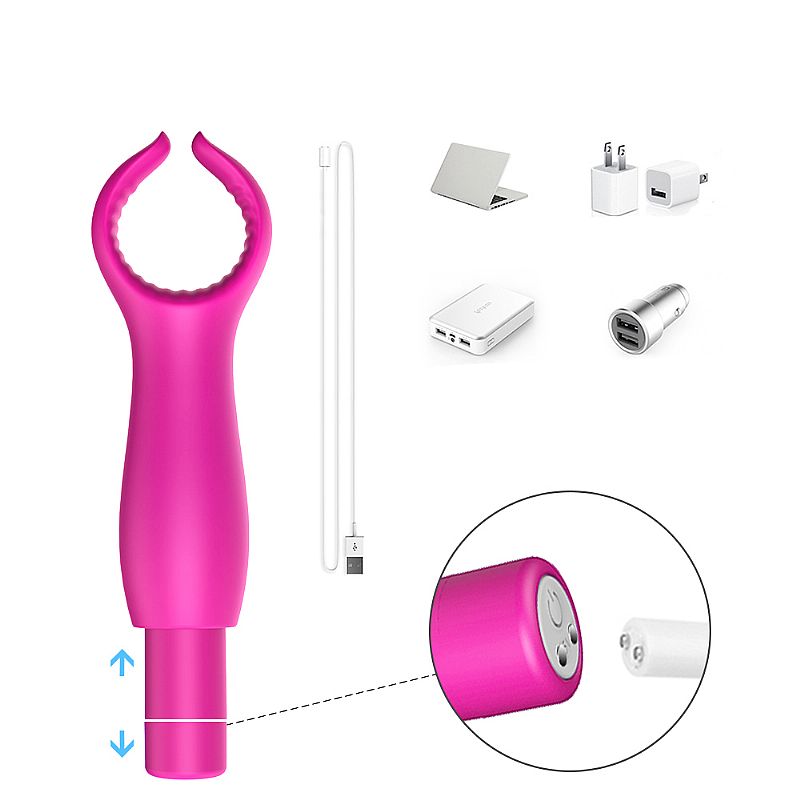 VIBRADOR PENIANO COM ESTIMULADOR CLITORIANO E 9 MODOS DE VIBRAÇÃO - S-HANDE 6222