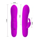 VIBRADOR COM ESTIMULADOR DE CLITÓRES E 10 MODOS DE VIBRAÇÃO - PRETTY LOVE 014292