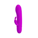 VIBRADOR COM ESTIMULADOR DE CLITÓRES E 10 MODOS DE VIBRAÇÃO - PRETTY LOVE 014292