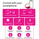 BULLET RECARREGÁVEL COM CONTROLE VIA APLICATIVO 9 MODOS DE VIBRAÇÃO - IMPORTAÇÃO BR027