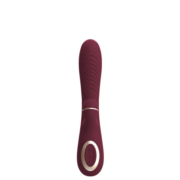 VIBRADOR RECARREGÁVEL COM ESTIMULADOR DE CLITÓRES COM 7 MODOS DE VIBRAÇÃO E 7 MODOS DE SUCÇÃO - IMPORTAÇÃO VR058