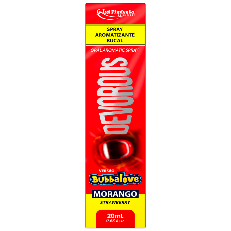 DEVOROUS BUBBALOVE MORANGO SPRAY DESSENSIBILIZANTE BUCAL 20ML - LA PIMIENTA