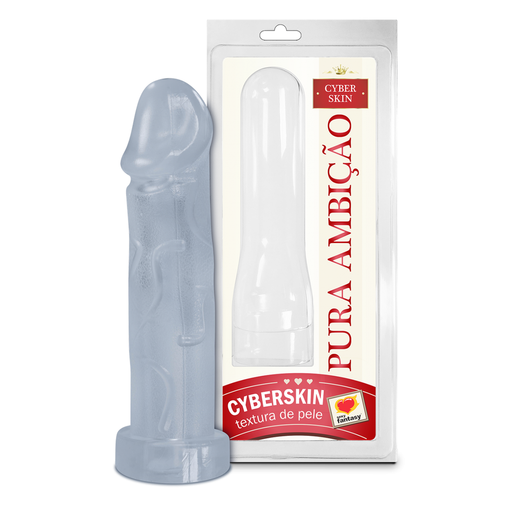 CAPA PENIANA EM CYBERSKIN INCOLOR 17X4,5CM - SEXY FANTASY 10.10