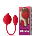 VIBRADOR DUPLO EM FORMATO DE FLOR COM LÍNGUA E PENETRADOR CONTOLADO VIA APLICATIVO - IMPORTAÇÃO RS043