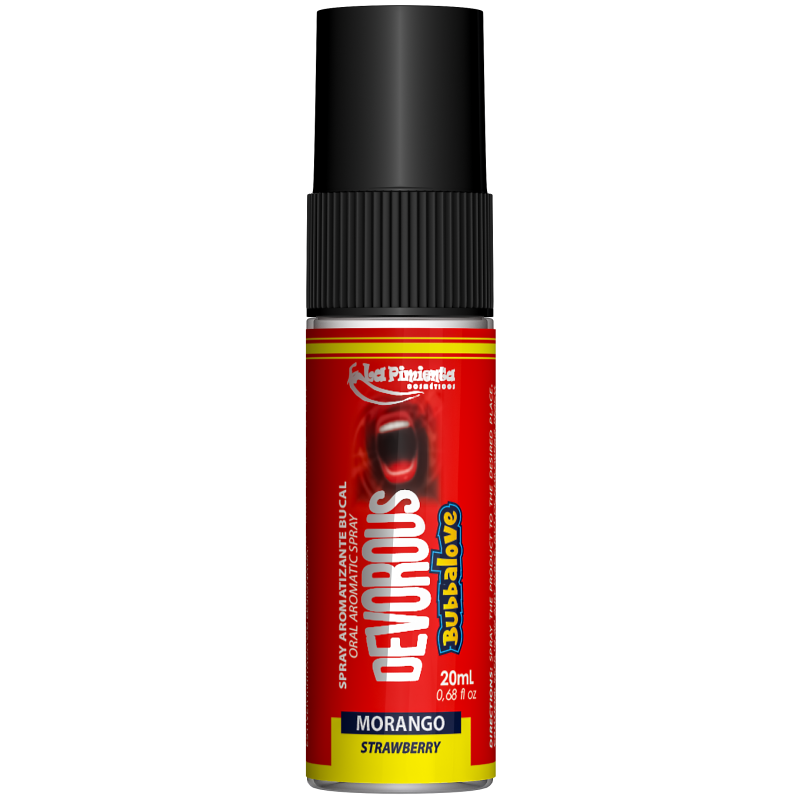 DEVOROUS BUBBALOVE MORANGO SPRAY DESSENSIBILIZANTE BUCAL 20ML - LA PIMIENTA