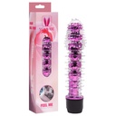 VIBRADOR TRANSLÚCIDO MULTIVELOCIDADE COM CAPA TEXTURIZADA - PE011 SLH01