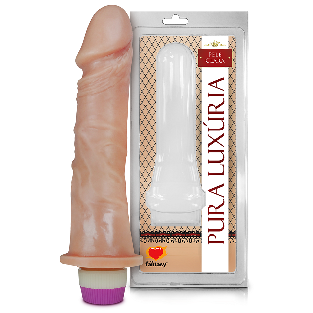 PRÓTESE REALÍSTICA COM VIBRO INTERNO BEGE 18X4,4CM - SEXY FANTASY PC019