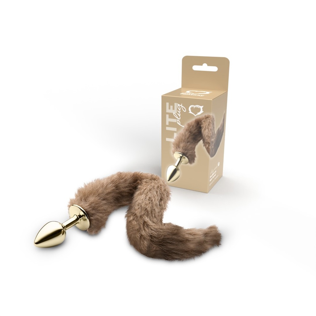 PLUG ANAL P DOURADO COM RABO LINHA LITE PLUG - SEXY FANTASY 266