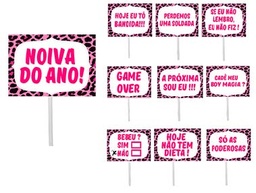 [0001058] PLAQUINHA COM HASTE DESPEDIDA DE SOLTEIRA PCT 10 UN- IMPORTAÇÃO