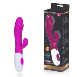 [000361] VIBRADOR COM ESTIMULADOR CLITORIANO E PONTO G COM 30 MODOS DE VIBRAÇÃO - IMPORTAÇÃO VR154