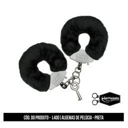 [000590] ALGEMA DE METAL EM PELÚCIA PRETA - LA PIMIENTA L400