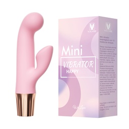 [0000947] MINI VIBRADOR RECARREGÁVEL PONTO G COM ESTIMULADOR CLITORIANO 10 MODOS DE VIBRAÇÃO - IMPORTAÇÃO VR144