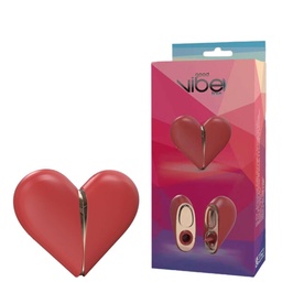 [0000991] ESTIMULADOR DUPLO RECARREGÁVEL FORMATO DE CORAÇÃO COM 5 MODOS DE LÍNGUA E ONDAS DE PRESSÃO - IMPORTAÇÃO EC016